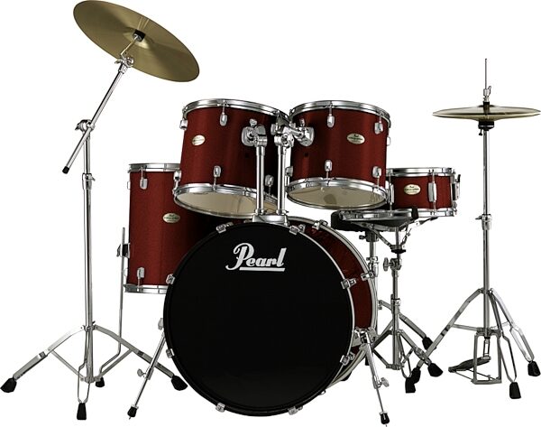 open zoom image for Pearl Forum FX725C 5-Piece Drum Kit with Hardware and Cymbals, Red Wine