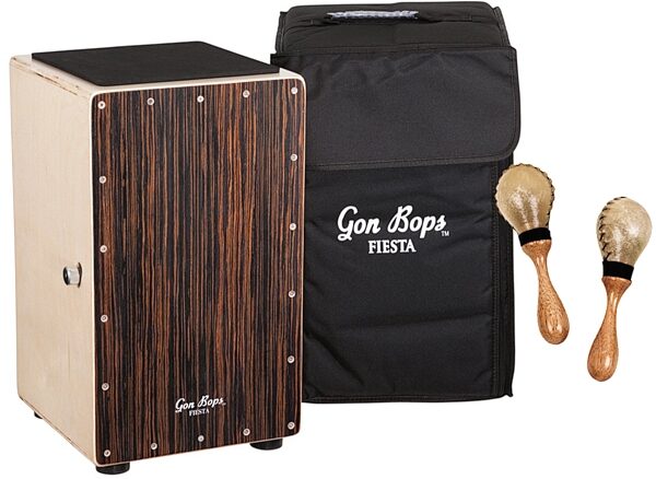 open zoom image for Gon Bops Fiesta Walnut Snare Cajon (with Gig Bag), Pack