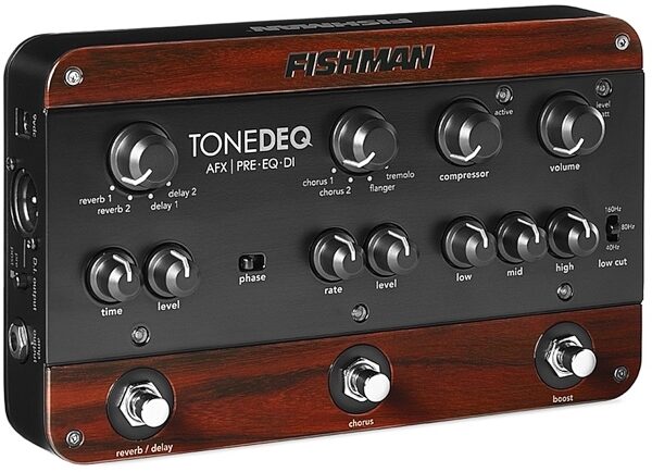 open zoom image for Fishman ToneDEQ AFX Preamp EQ and DI Box with Dual FX, Open Box (Very Good), Angle