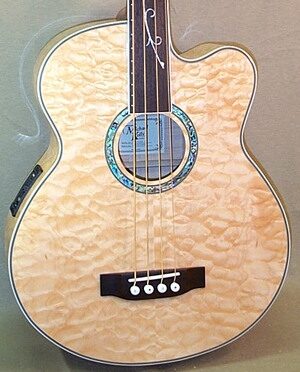 open zoom image for Michael Kelly Firefly 4 Fretless Acoustic-Electric Bass, Natural Body