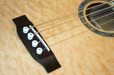 open zoom image for Michael Kelly Firefly 4 Fretless Acoustic-Electric Bass, Natural Bridge