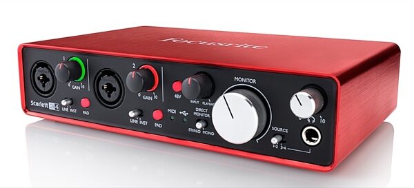 open zoom image for Focusrite Scarlett 2i4 2nd Gen USB Audio Interface, Angle
