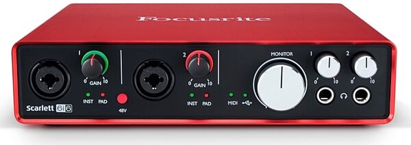 open zoom image for Focusrite Scarlett 6i6 2nd Gen USB Audio Interface, Main