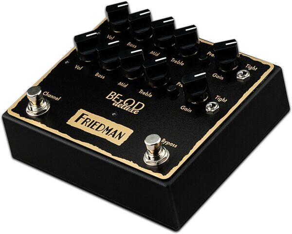 open zoom image for Friedman BE-OD Deluxe Dual Overdrive Pedal, New, Action Position Back