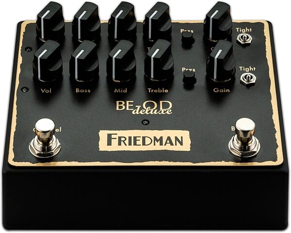 open zoom image for Friedman BE-OD Deluxe Dual Overdrive Pedal, New, Action Position Back
