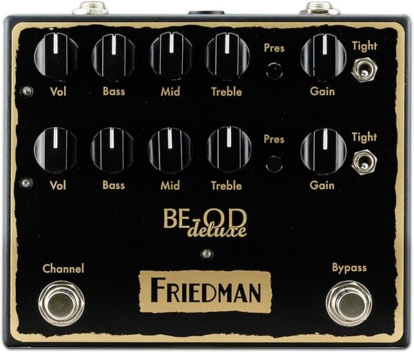 open zoom image for Friedman BE-OD Deluxe Dual Overdrive Pedal, New, Action Position Back