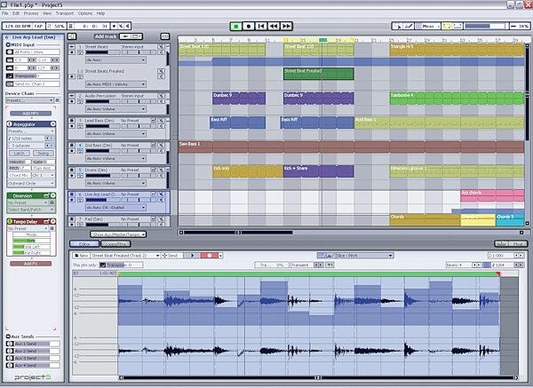 open zoom image for Cakewalk Software Project5 Soft Synth Workstation (Windows), Full Track Loop Edit