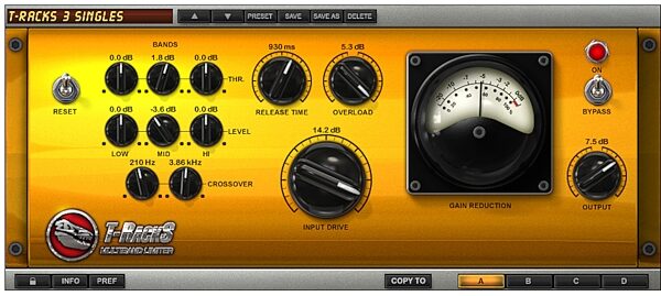 open zoom image for IK Multimedia T-RackS 3 Singles Mastering Software (Mac and Windows), Classic Limiter