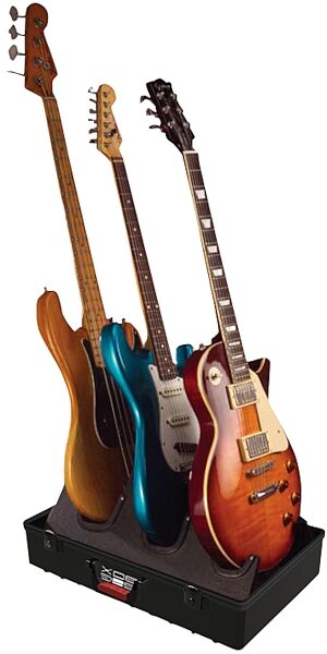 open zoom image for Gator G-GIG-BOX JR-TSA Pedalboard and 3-Guitar Stand Case, In Use as Stand