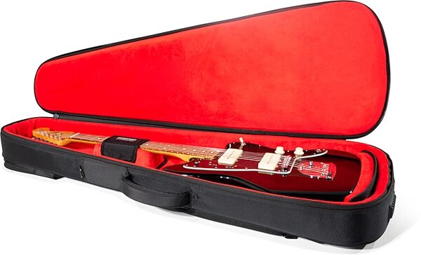 open zoom image for Gator G-ICONELECTRIC Icon Series Bag for Electric Guitars, Black, Action Position Back