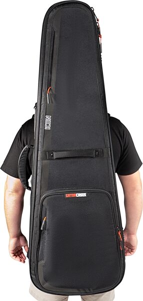 open zoom image for Gator G-ICONELECTRIC Icon Series Bag for Electric Guitars, Black, Action Position Back