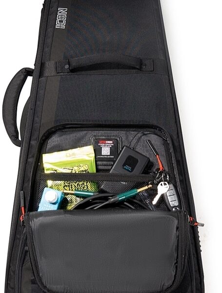 open zoom image for Gator G-ICONELECTRIC Icon Series Bag for Electric Guitars, Black, view