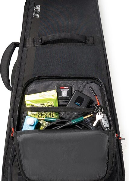 open zoom image for Gator G-ICONELECTRIC Icon Series Bag for Electric Guitars, Black, Action Position Back