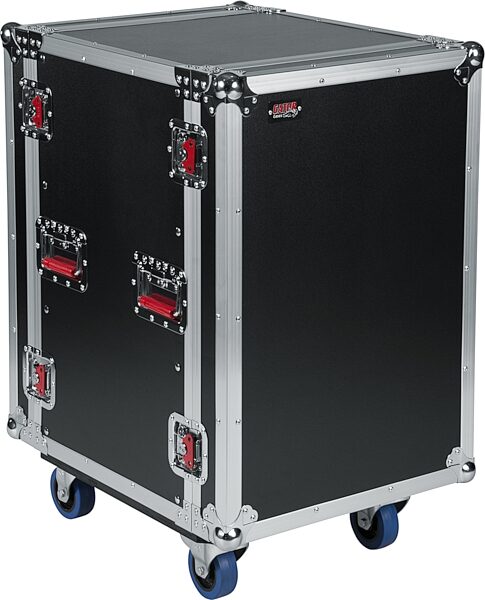 open zoom image for Gator G-TOUR Rack Case with Casters, 16 Space, G-TOUR 16U CAST, Closed Angle