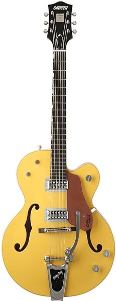 open zoom image for Gretsch G6118T-120 120th Anniversary Electric Guitar with Bigsby and TV Jones Pickups (with Case), Bamboo Yellow