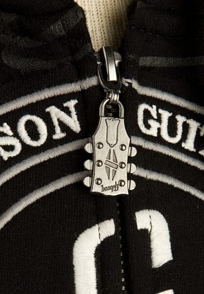 open zoom image for Gibson Men's Embroidered Hoodie, Zipper Detail