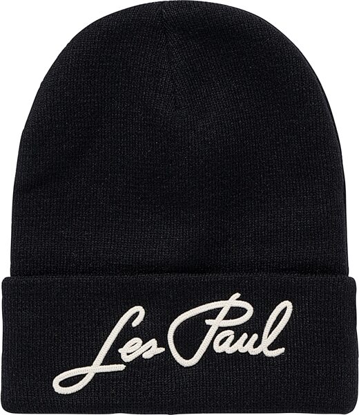 open zoom image for Gibson Les Paul Cuffed Beanie, Black, Action Position Back