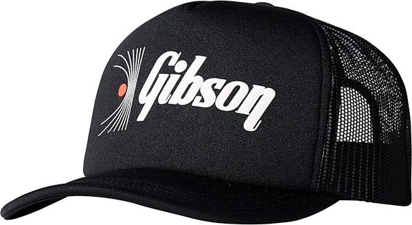 open zoom image for Gibson Soundwave Foam Trucker Hat, Black, Action Position Back
