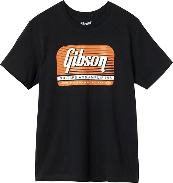 open zoom image for Gibson Guitars and Amplifiers T-Shirt, Black, Large, Action Position Back