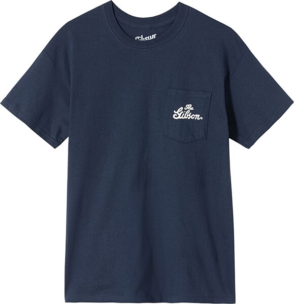 open zoom image for Gibson Premium Instruments T-Shirt, Navy, Large, Action Position Back