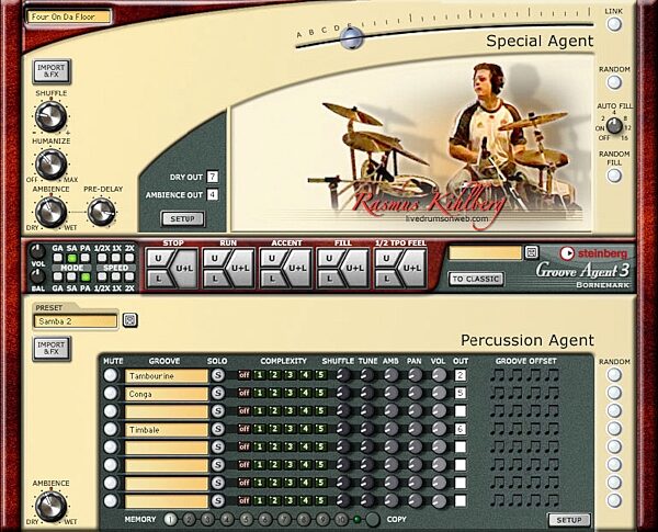 open zoom image for Steinberg Groove Agent Virtual Drummer (Macintosh and Windows), Full View 2