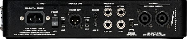 open zoom image for Gallien-Krueger Fusion 800 Bass Amplifier Head (800 Watts), Open Box (Very Good), Action Position Back