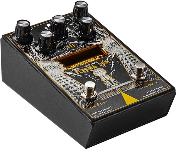 open zoom image for Gamechanger Audio Third Man Plasma Coil Octave Distortion Pedal, Action Position Back