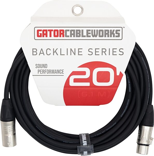 open zoom image for Gator Cableworks GCWB-XLR Backline XLR Microphone Cable, 20 foot, GCWB-XLR-20, Action Position Back