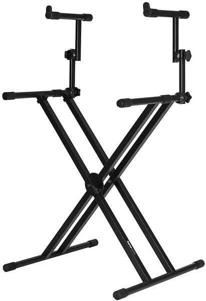 open zoom image for Gator Frameworks 2-Tier X-Style Keyboard Stand, Black, Black
