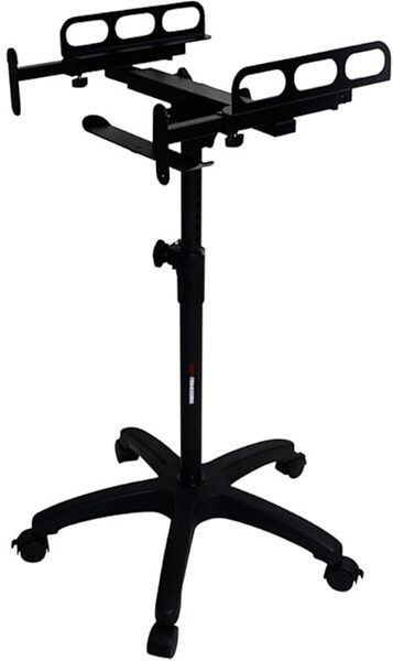 open zoom image for Gator Frameworks Adjustable Rolling Mixer Stand, New, Action Position Back
