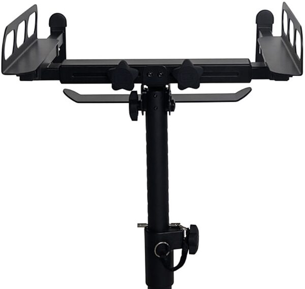 open zoom image for Gator Frameworks Adjustable Rolling Mixer Stand, New, Action Position Back