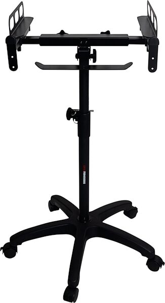 open zoom image for Gator Frameworks Adjustable Rolling Mixer Stand, New, Action Position Back