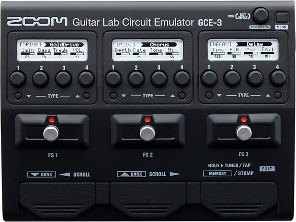 open zoom image for Zoom GCE-3 Guitar Lab Circuit Emulator Pedal USB Audio Interface, New, Action Position Front