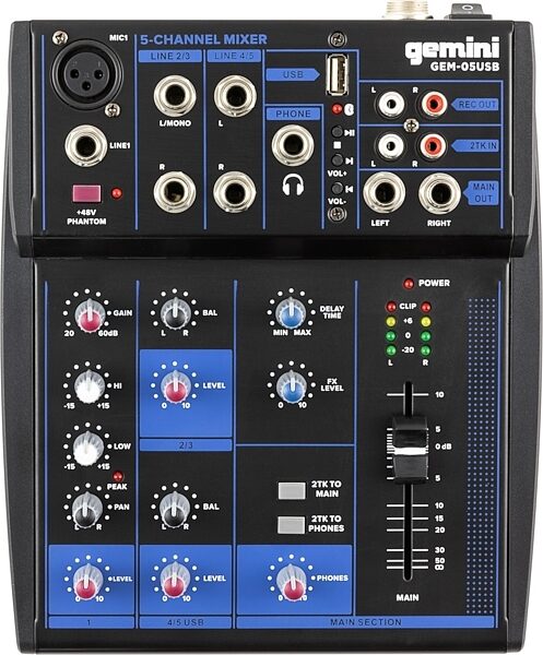 open zoom image for Gemini GEM-05USB Mixer with Bluetooth, New, Main