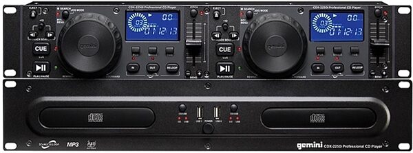 open zoom image for Gemini CDX-2250i Professional Rackmount Dual CD Player, New, Main