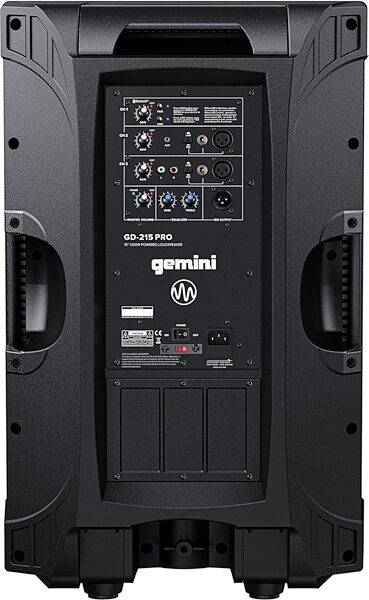 open zoom image for Gemini GD215PRO Powered Bluetooth PA Speaker, Single Speaker, Action Position Back