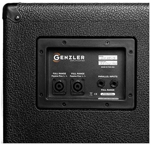 open zoom image for Genzler BA2-112-3STR Straight Bass Speaker Cabinet (400 Watts, 4x3" and 1x12"), New, Action Position Back