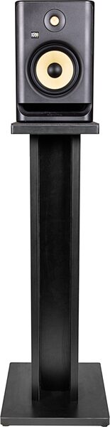 open zoom image for Gator Elite Series Studio Monitor Stand, Pair, Black, Front In Use