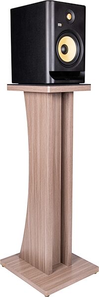 open zoom image for Gator Elite Series Studio Monitor Stand, Single Stand, Gray, Angle In Use