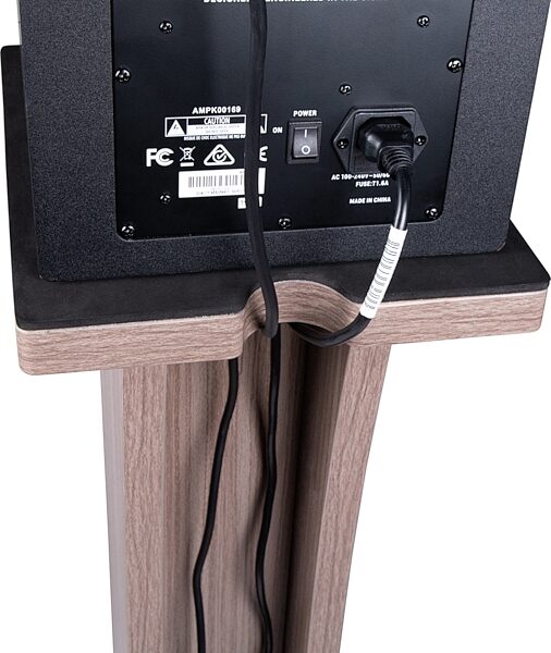open zoom image for Gator Elite Series Studio Monitor Stand, Single Stand, Gray, Rear Detail