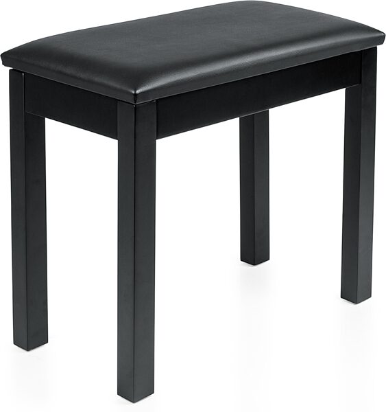 open zoom image for Gator Frameworks Wooden Piano Bench, Black, Angle 1