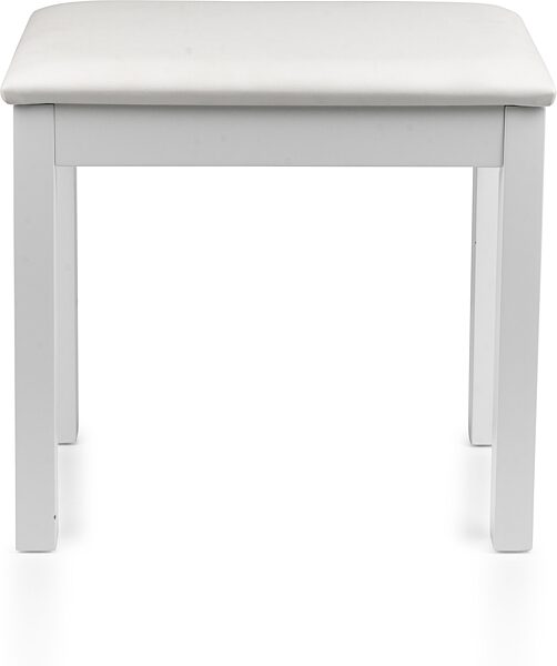open zoom image for Gator Frameworks Wooden Piano Bench, White, Action Position Front