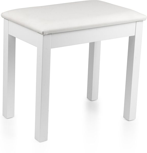 open zoom image for Gator Frameworks Wooden Piano Bench, White, Angle 2