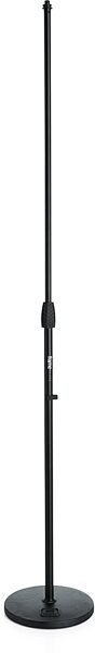 open zoom image for Gator Round Base Microphone Stand, Single Stand, 10 inch base, GFW-MIC-1000, Action Position Front
