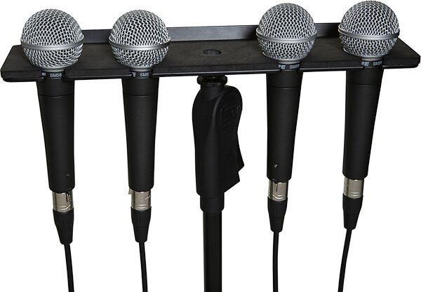 open zoom image for Gator GFW-MIC-4TRAY Multi-Microphone Holder Tray, New, Detail Side