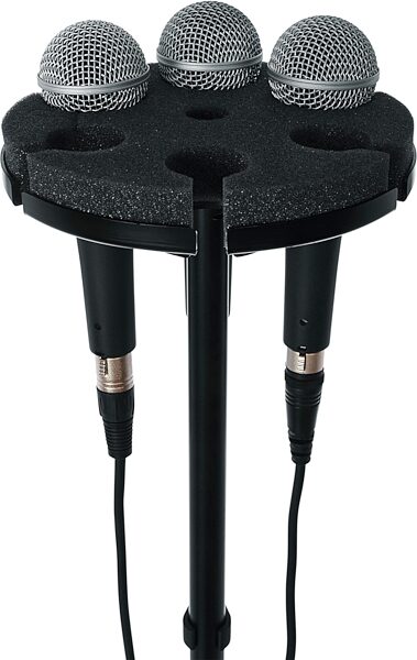 open zoom image for Gator GFW-MIC-6TRAY Multi-Microphone Holder Tray, New, Action Position Front