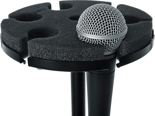 open zoom image for Gator GFW-MIC-6TRAY Multi-Microphone Holder Tray, New, Action Position Back