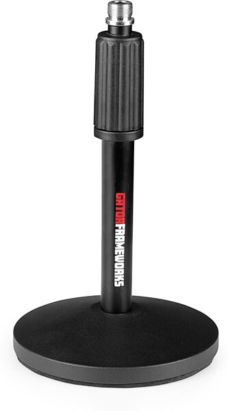 open zoom image for Gator GFW-MIC-DESKTOP Desk Microphone Stands (with Cables), 2-Pack, Action Position Back