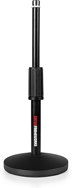 open zoom image for Gator GFW-MIC-DESKTOP Desk Microphone Stands (with Cables), 2-Pack, Action Position Back