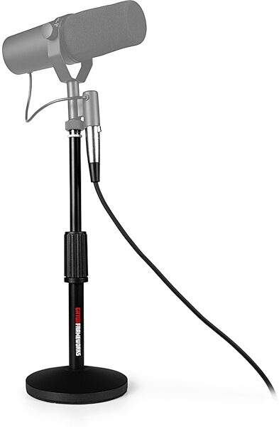 open zoom image for Gator GFW-MIC-DESKTOP Desk Microphone Stands (with Cables), 2-Pack, Action Position Back